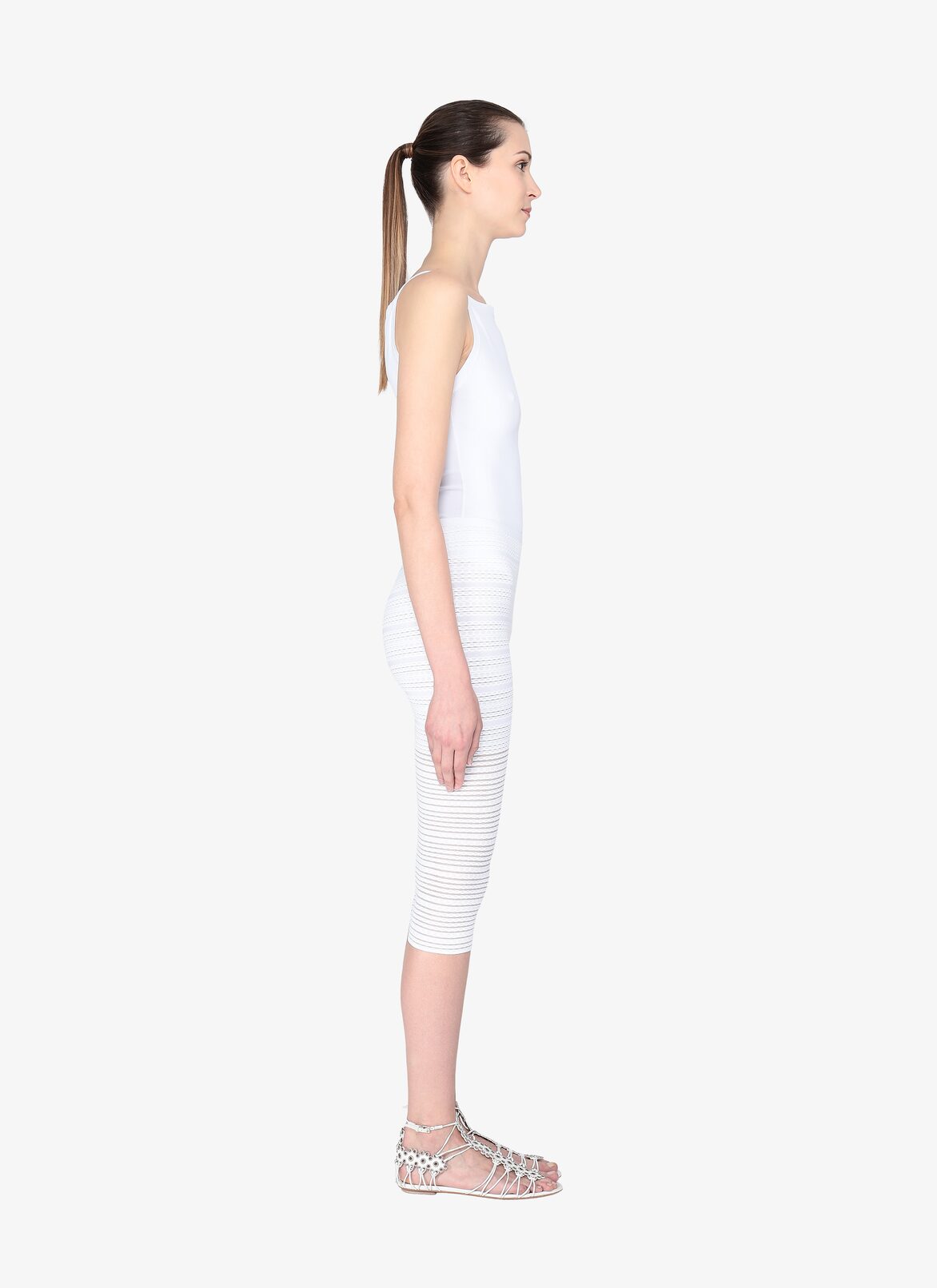 Capri Pants ALAÏA WHITE CAPRI PANTS